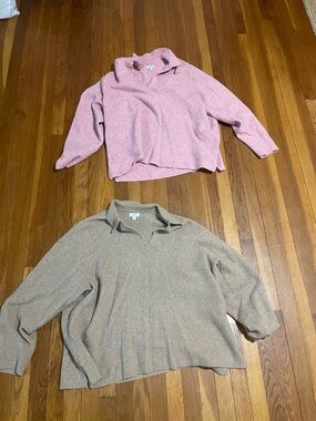 J.Crew Extra-Soft Sweater Bundle (2X) – Pink + Neutral